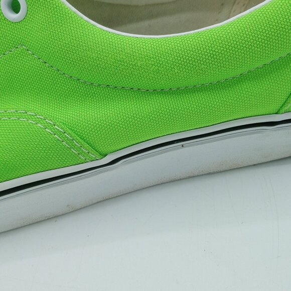 Vans Era Neon Lime Green Sneakers Unisex Low Top Men's 10.5 Canvas Skate Shoes - Picture 7 of 15